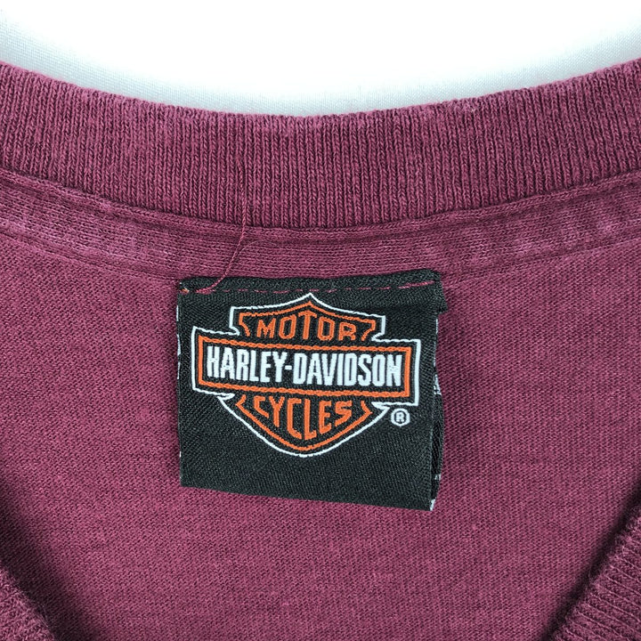 Harley-Davidson Motorcycle Bike T-shirt, Men's XXL cotton Red type red-purple Vintage Second Hand