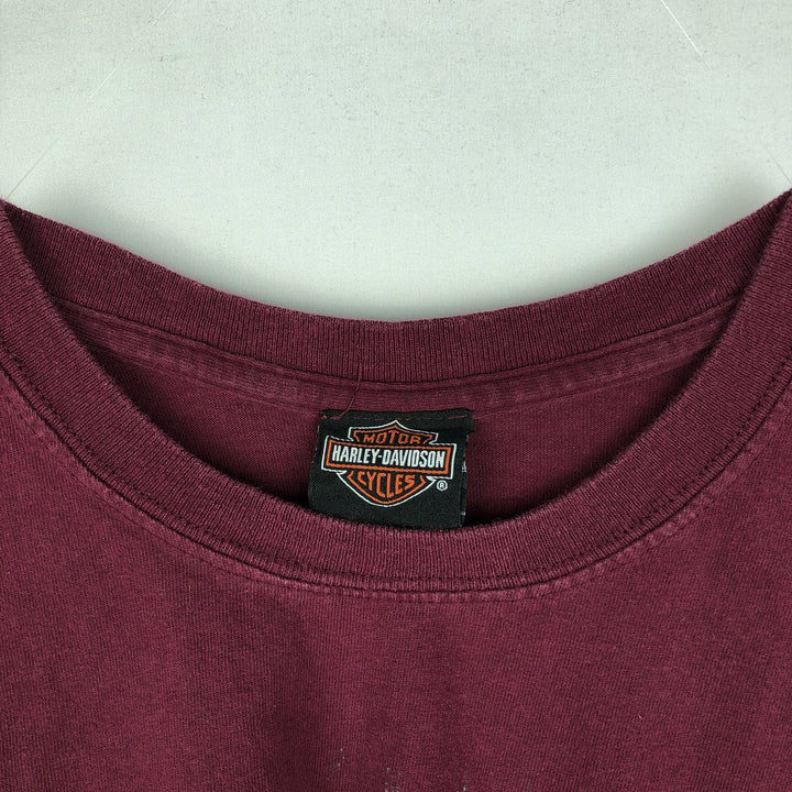 Harley-Davidson Motorcycle Bike T-shirt, Men's XXL cotton Red type red-purple Vintage Second Hand