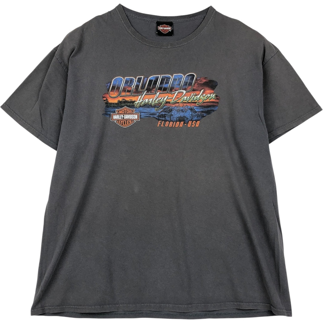 Harley-Davidson Motorcycle Bike T-shirt, Men's XL size cotton Charcoal Vintage Second Hand