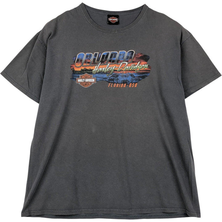 Harley-Davidson Motorcycle Bike T-shirt, Men's XL size cotton Charcoal Vintage Second Hand