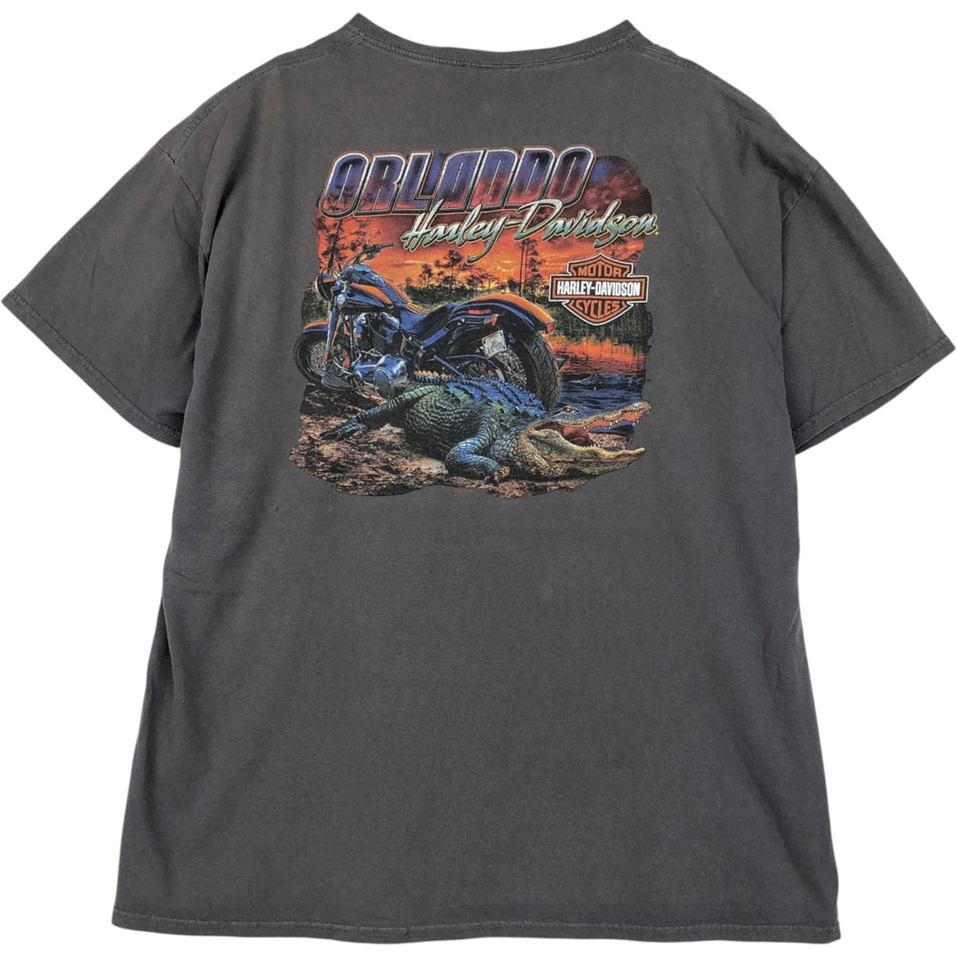 Harley-Davidson Motorcycle Bike T-shirt, Men's XL size cotton Charcoal Vintage Second Hand