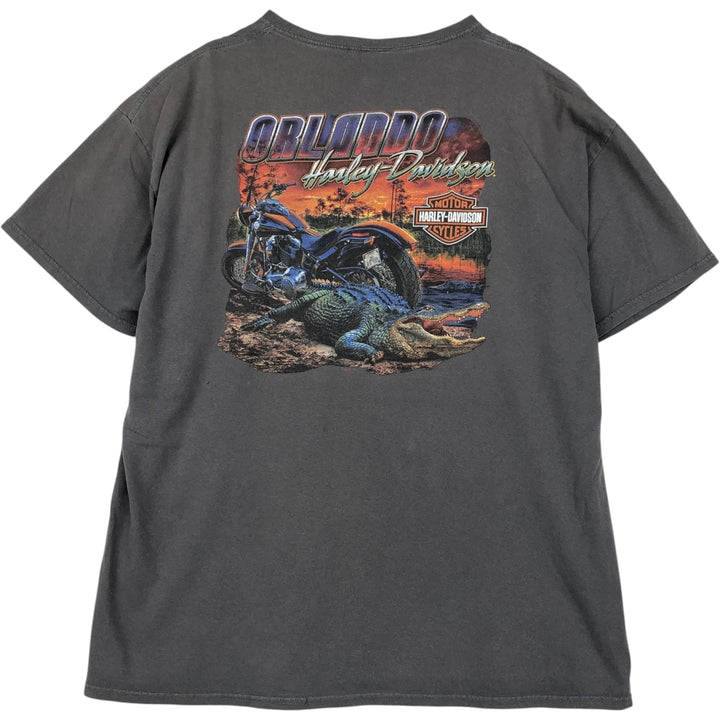 Harley-Davidson Motorcycle Bike T-shirt, Men's XL size cotton Charcoal Vintage Second Hand