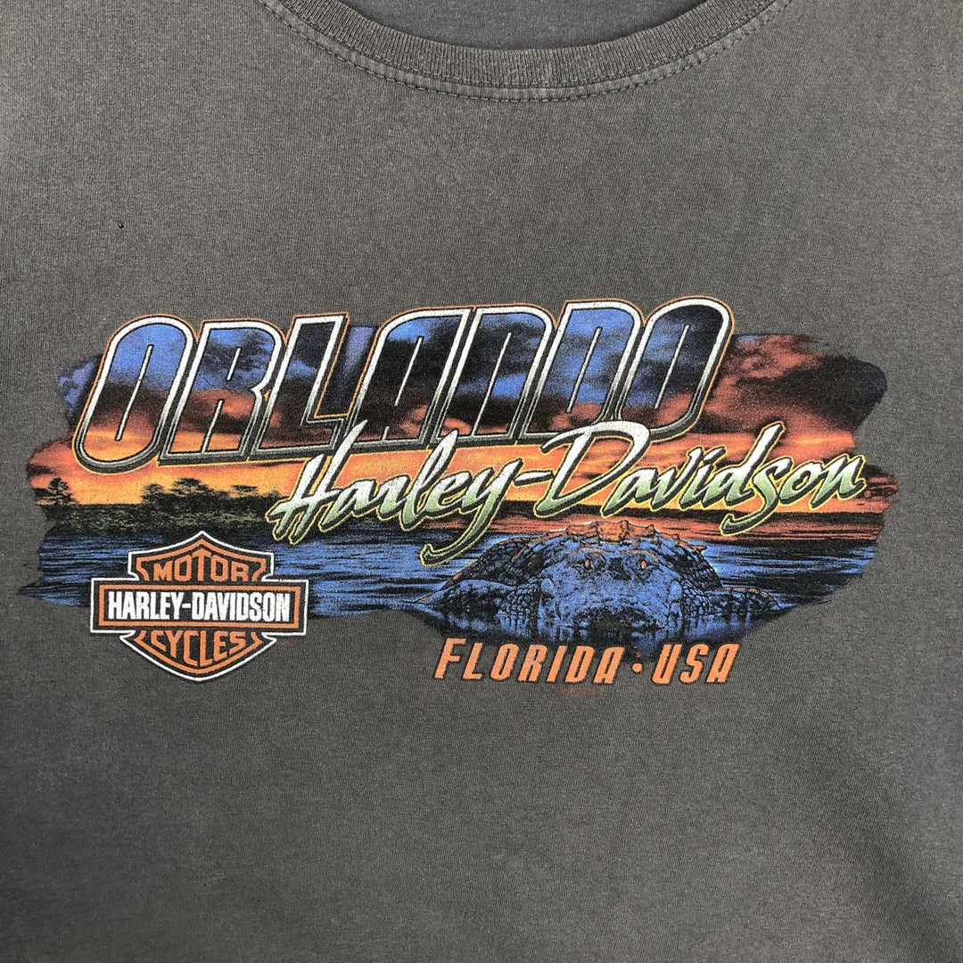 Harley-Davidson Motorcycle Bike T-shirt, Men's XL size cotton Charcoal Vintage Second Hand