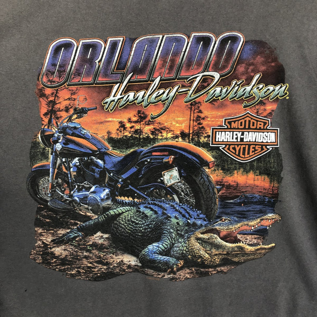 Harley-Davidson Motorcycle Bike T-shirt, Men's XL size cotton Charcoal Vintage Second Hand