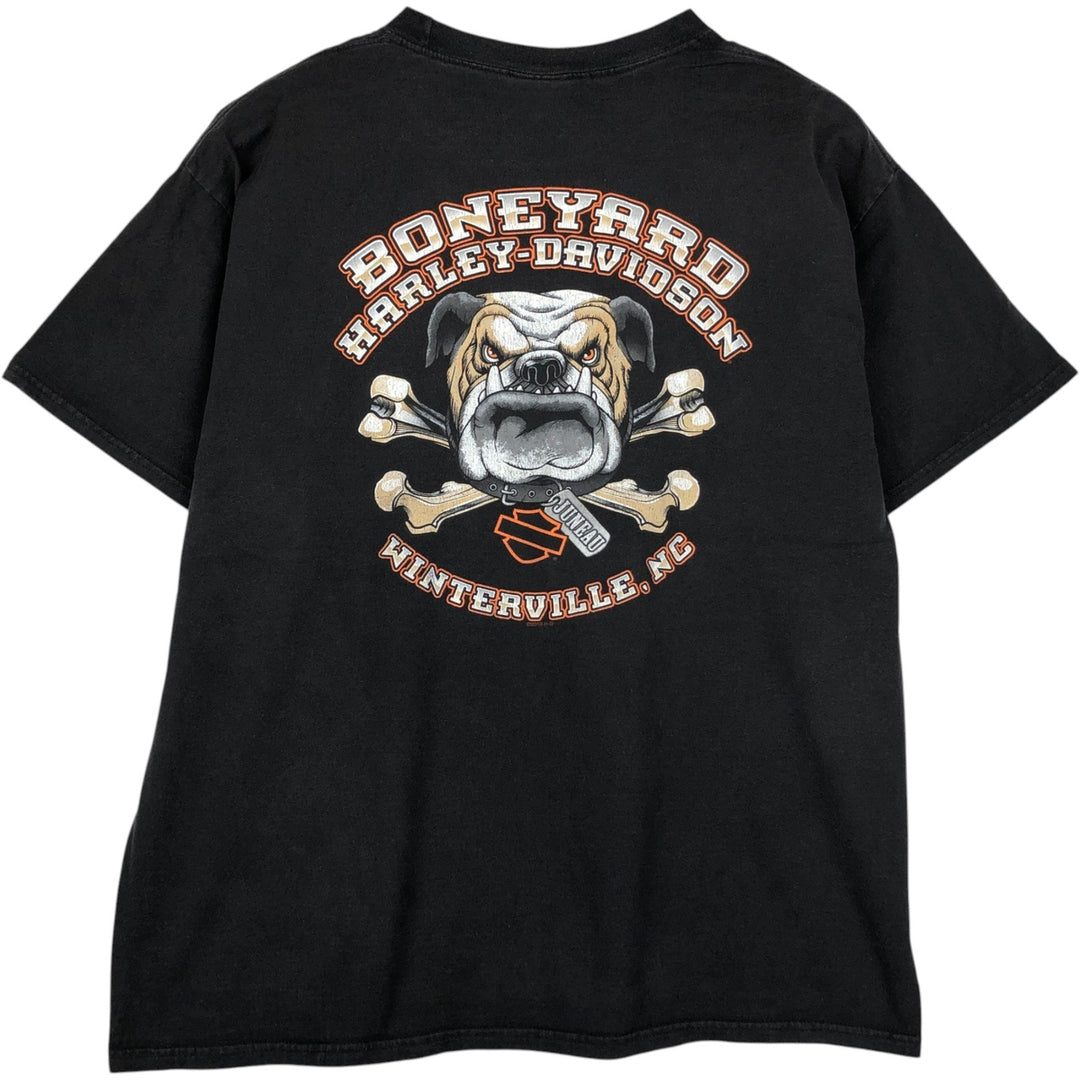Harley-Davidson Motorcycle Bike T-shirt, Men's XL size cotton black type Vintage Second Hand