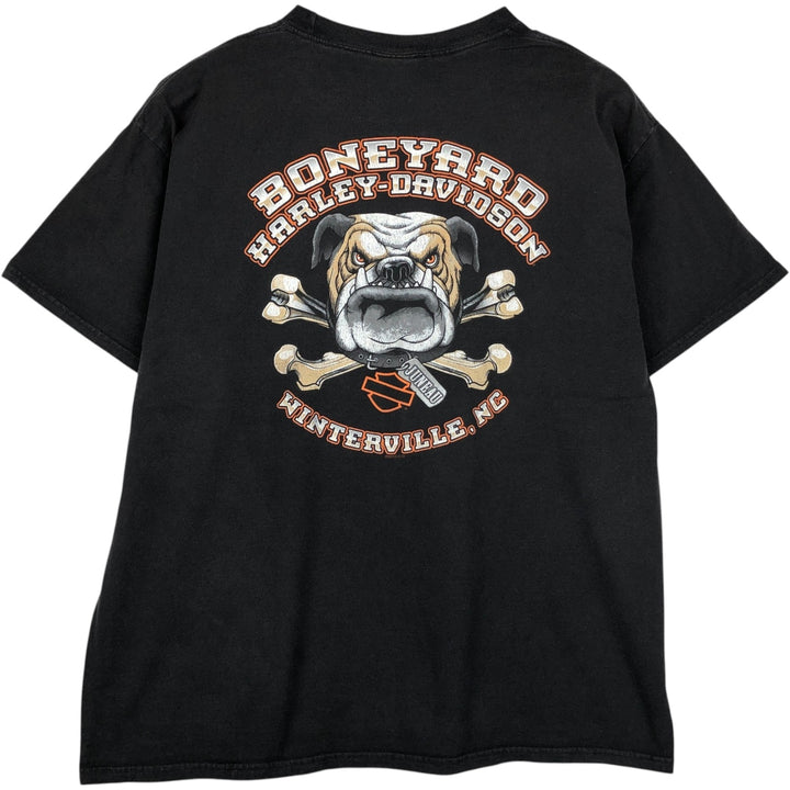 Harley-Davidson Motorcycle Bike T-shirt, Men's XL size cotton black type Vintage Second Hand