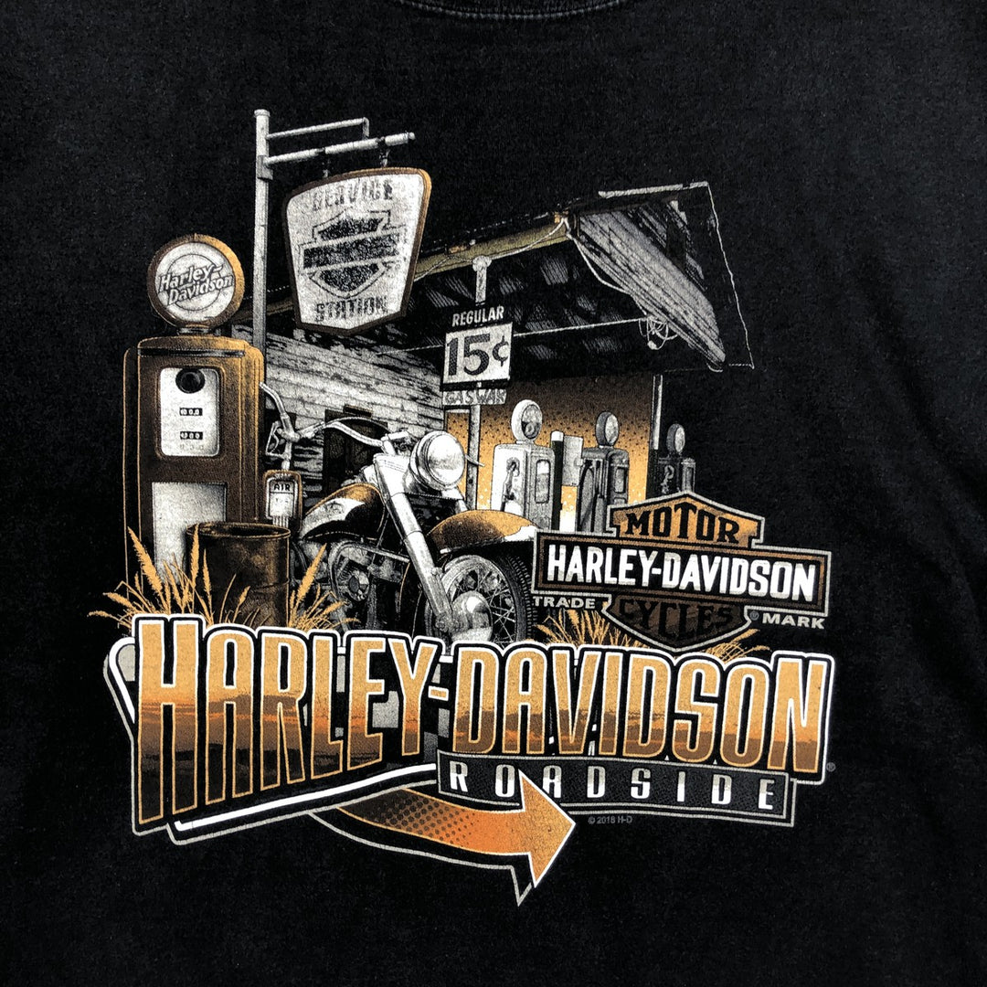Harley-Davidson Motorcycle Bike T-shirt, Men's XL size cotton black type Vintage Second Hand
