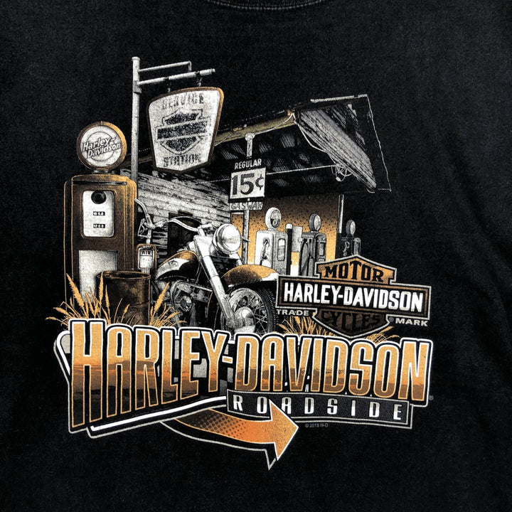 Harley-Davidson Motorcycle Bike T-shirt, Men's XL size cotton black type Vintage Second Hand