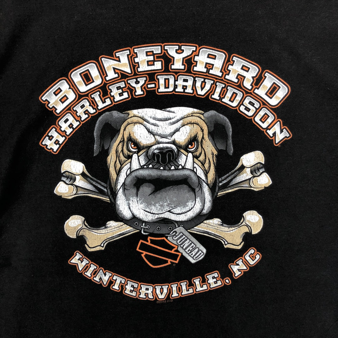 Harley-Davidson Motorcycle Bike T-shirt, Men's XL size cotton black type Vintage Second Hand