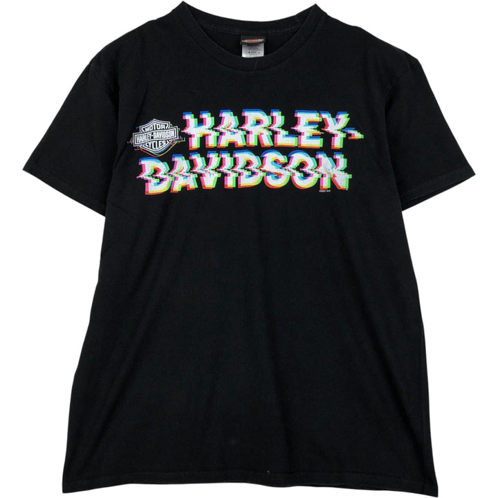 Harley-Davidson Motorcycle Bike T-shirt, Men's Size L cotton black type Vintage Second Hand