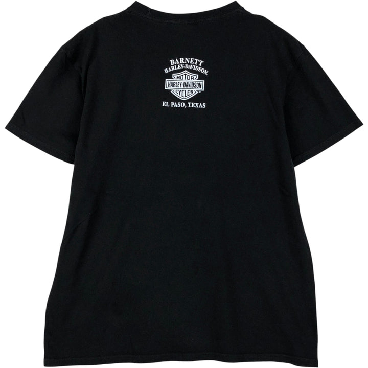Harley-Davidson Motorcycle Bike T-shirt, Men's Size L cotton black type Vintage Second Hand