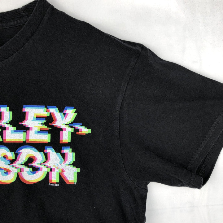 Harley-Davidson Motorcycle Bike T-shirt, Men's Size L cotton black type Vintage Second Hand