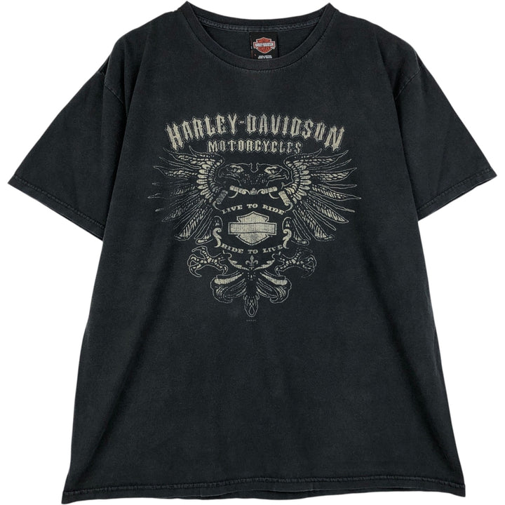 Harley-Davidson Motorcycle Bike T-shirt, Men's Size L cotton white type Vintage Second Hand