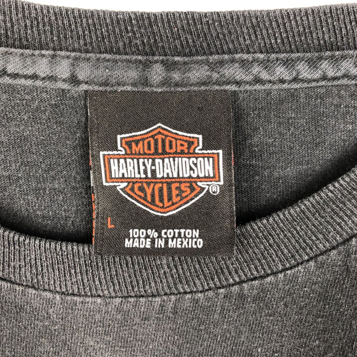Harley-Davidson Motorcycle Bike T-shirt, Men's Size L cotton white type Vintage Second Hand