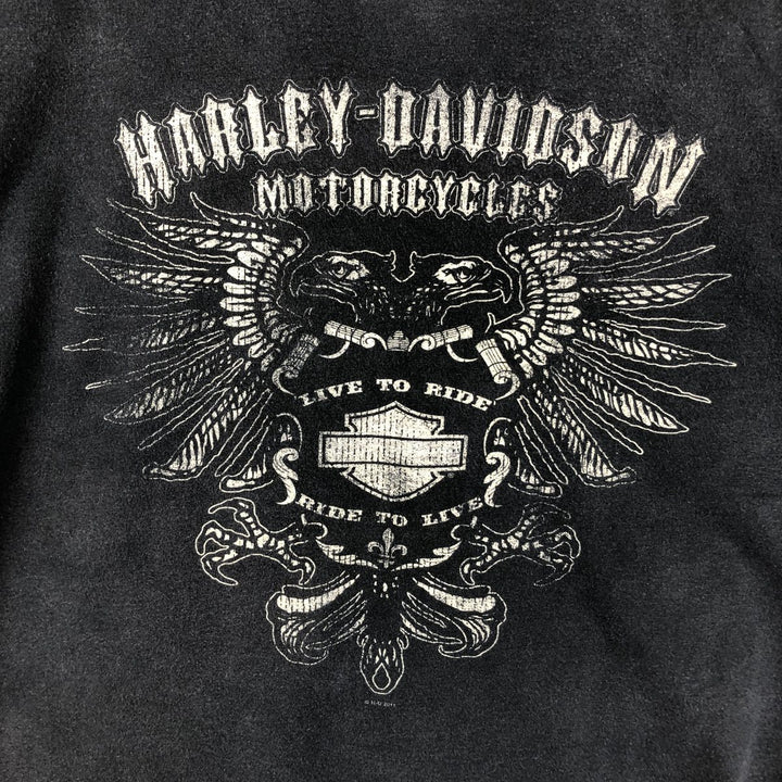 Harley-Davidson Motorcycle Bike T-shirt, Men's Size L cotton white type Vintage Second Hand
