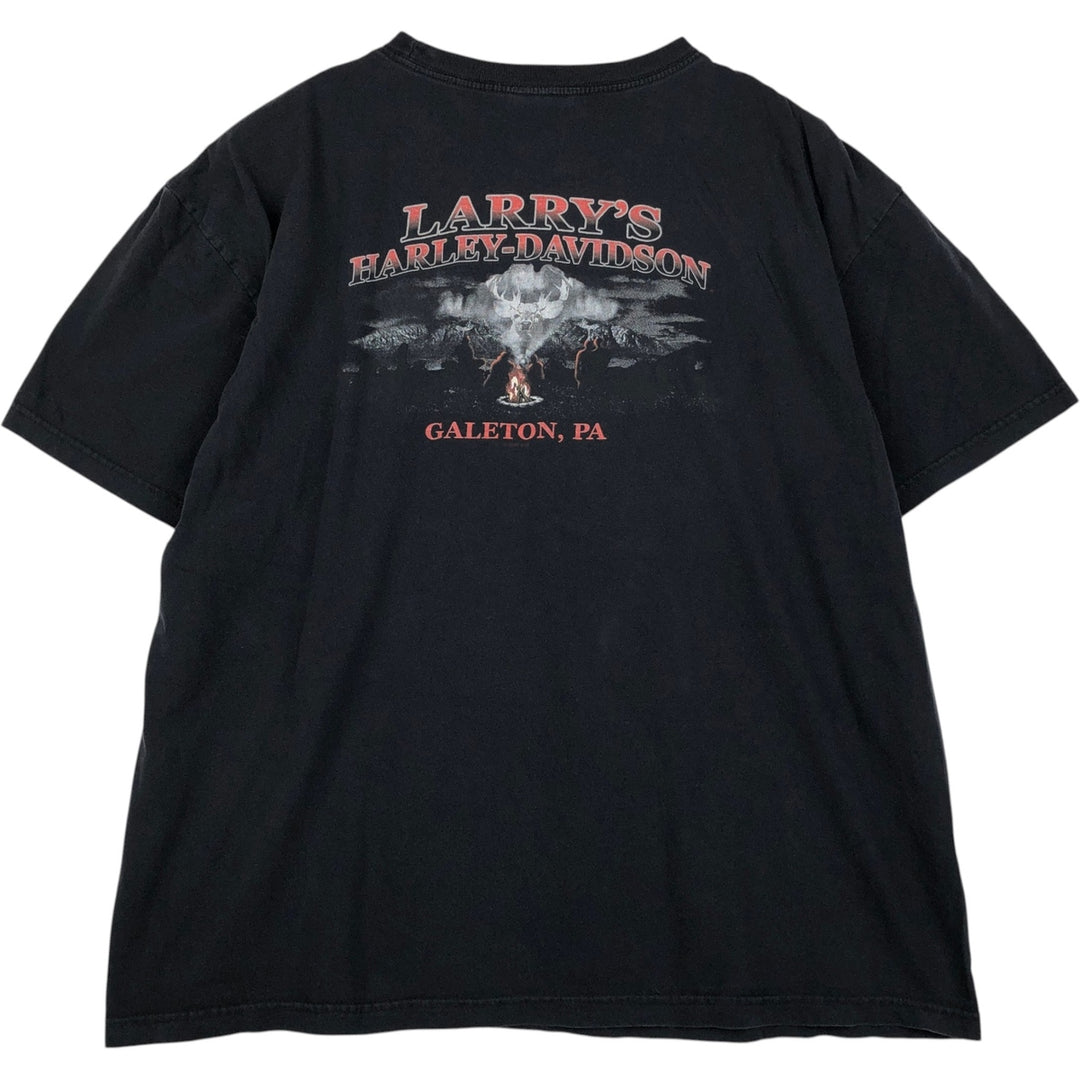 Harley-Davidson Motorcycle Bike T-shirt, Men's XL size unclear black type Vintage Second Hand