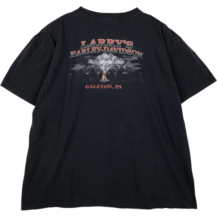 Harley-Davidson Motorcycle Bike T-shirt, Men's XL size unclear black type Vintage Second Hand