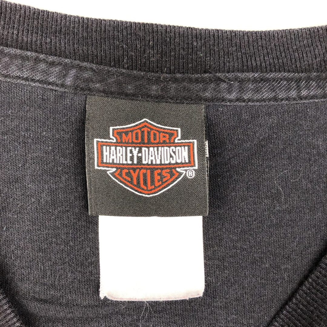 Harley-Davidson Motorcycle Bike T-shirt, Men's XL size unclear black type Vintage Second Hand