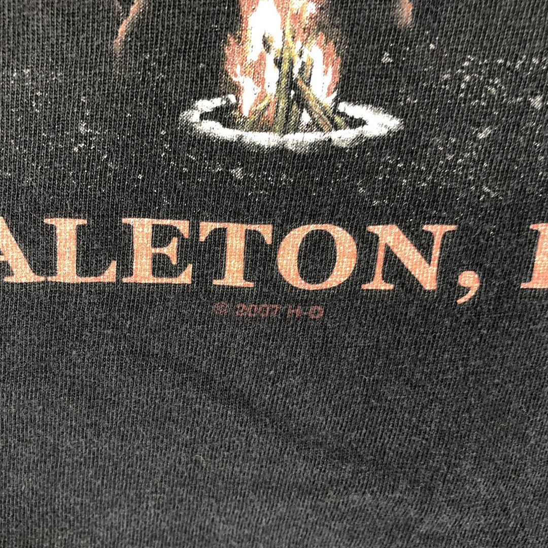 Harley-Davidson Motorcycle Bike T-shirt, Men's XL size unclear black type Vintage Second Hand