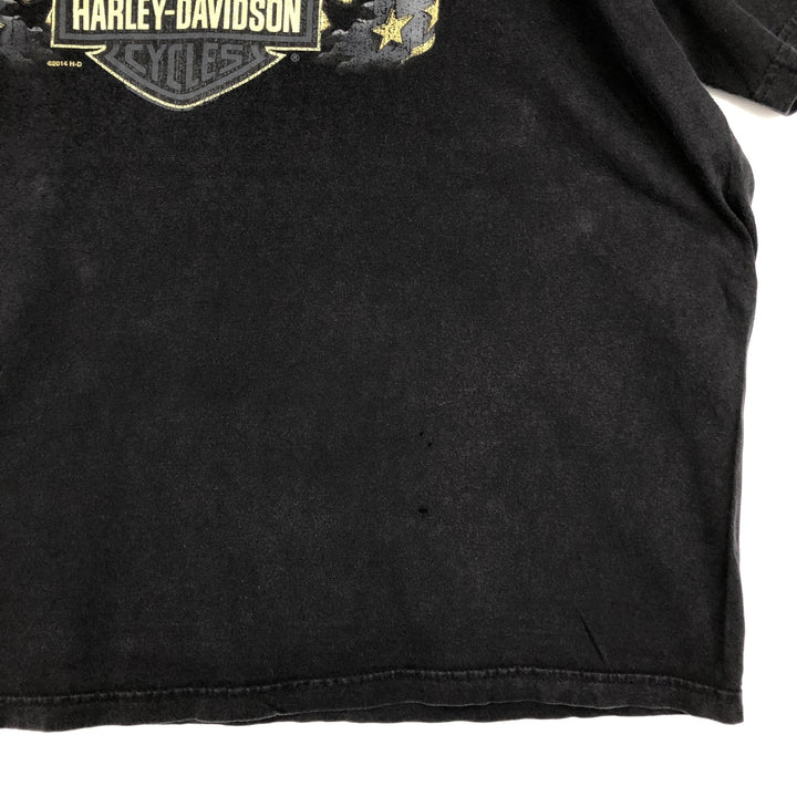 Harley-Davidson Motorcycle Bike T-shirt, Men's XL size unclear black type Vintage Second Hand