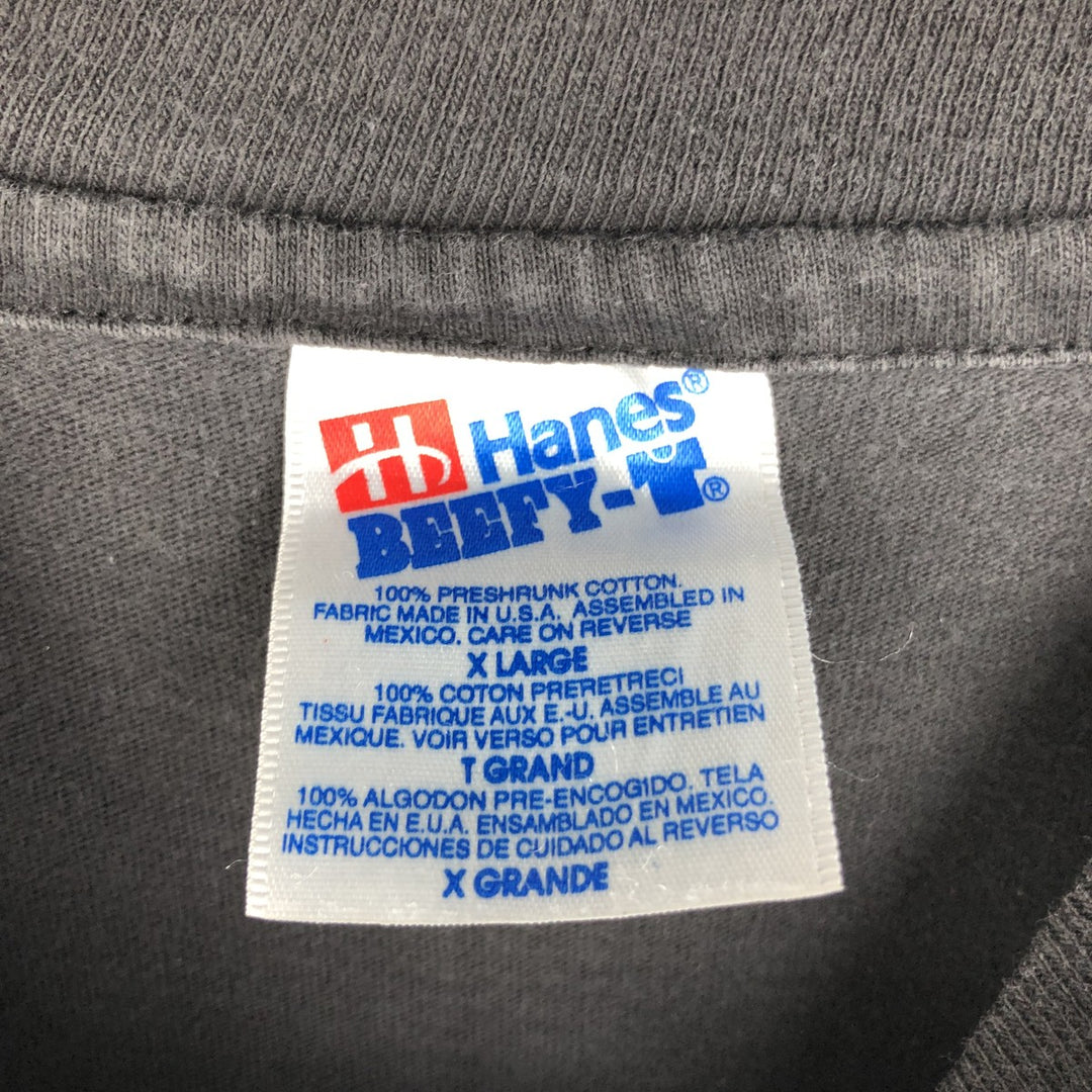 Hanes BEEFY-T Harley-Davidson Eagle Pattern Motorcycle T-Shirt, Made in USA, Men's XL (approx.) cotton black type Vintage Second Hand