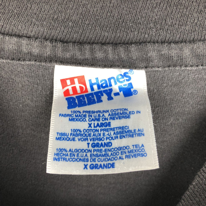 Hanes BEEFY-T Harley-Davidson Eagle Pattern Motorcycle T-Shirt, Made in USA, Men's XL (approx.) cotton black type Vintage Second Hand