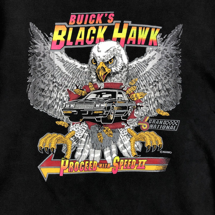 Hanes BEEFY-T Harley-Davidson Eagle Pattern Motorcycle T-Shirt, Made in USA, Men's XL (approx.) cotton black type Vintage Second Hand