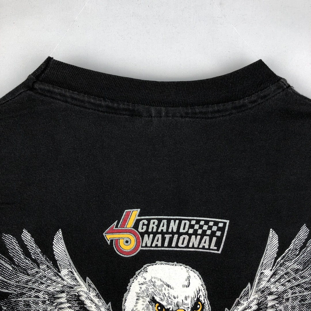 Hanes BEEFY-T Harley-Davidson Eagle Pattern Motorcycle T-Shirt, Made in USA, Men's XL (approx.) cotton black type Vintage Second Hand