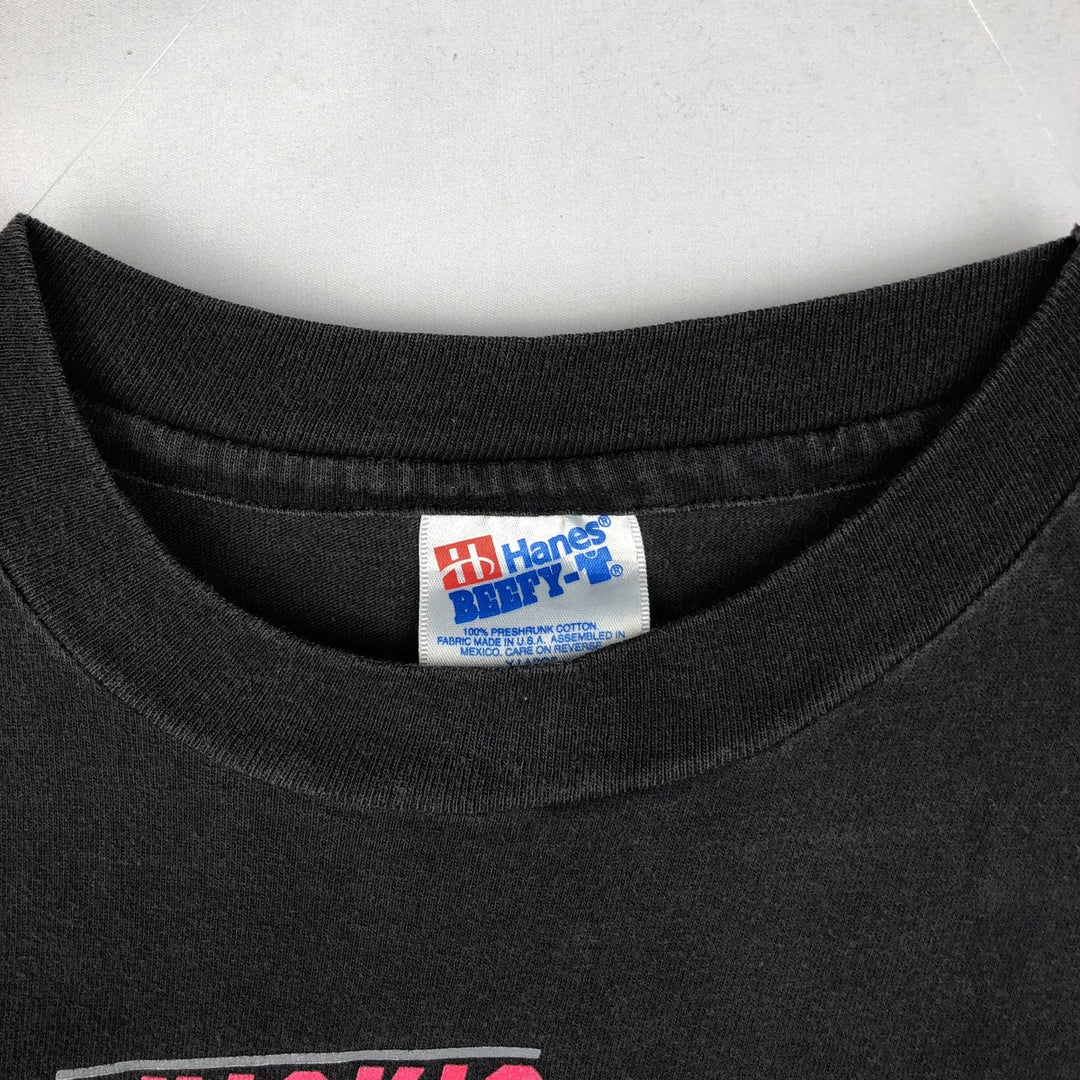 Hanes BEEFY-T Harley-Davidson Eagle Pattern Motorcycle T-Shirt, Made in USA, Men's XL (approx.) cotton black type Vintage Second Hand