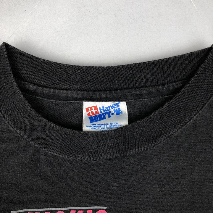 Hanes BEEFY-T Harley-Davidson Eagle Pattern Motorcycle T-Shirt, Made in USA, Men's XL (approx.) cotton black type Vintage Second Hand