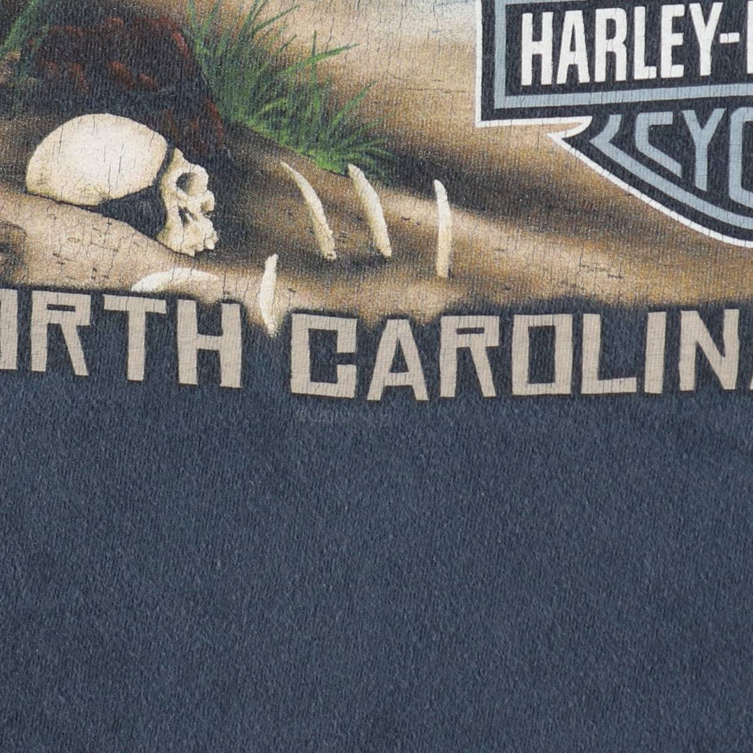 2000'S Harley-Davidson Motorcycle T-Shirt, Made in USA, Men's Size L (approx.), Vintage cotton navy blue type Vintage Second Hand