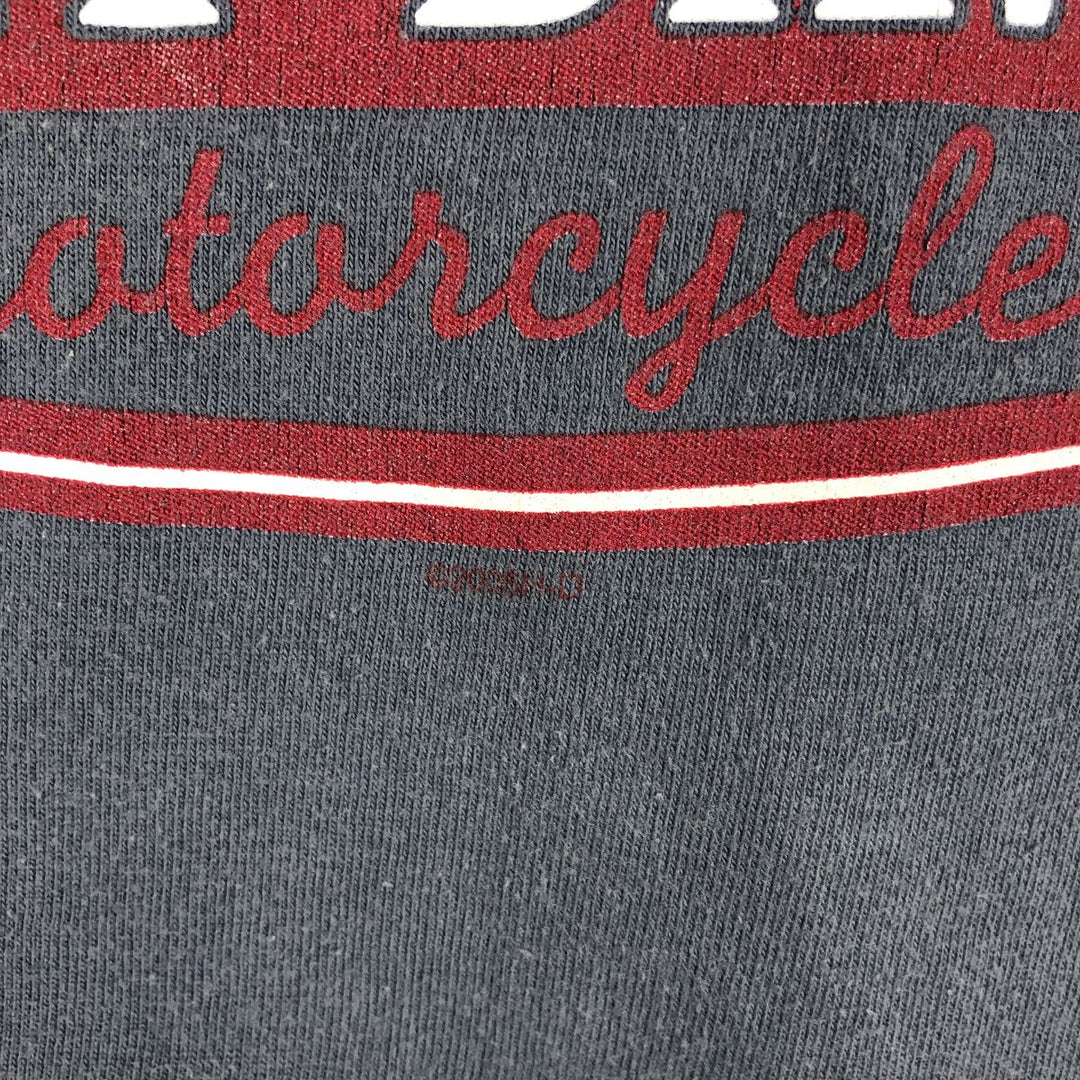 00'S Harley-Davidson Motorcycle Bike T-shirt Men's XXL unclear Blue type light blue Vintage Second Hand