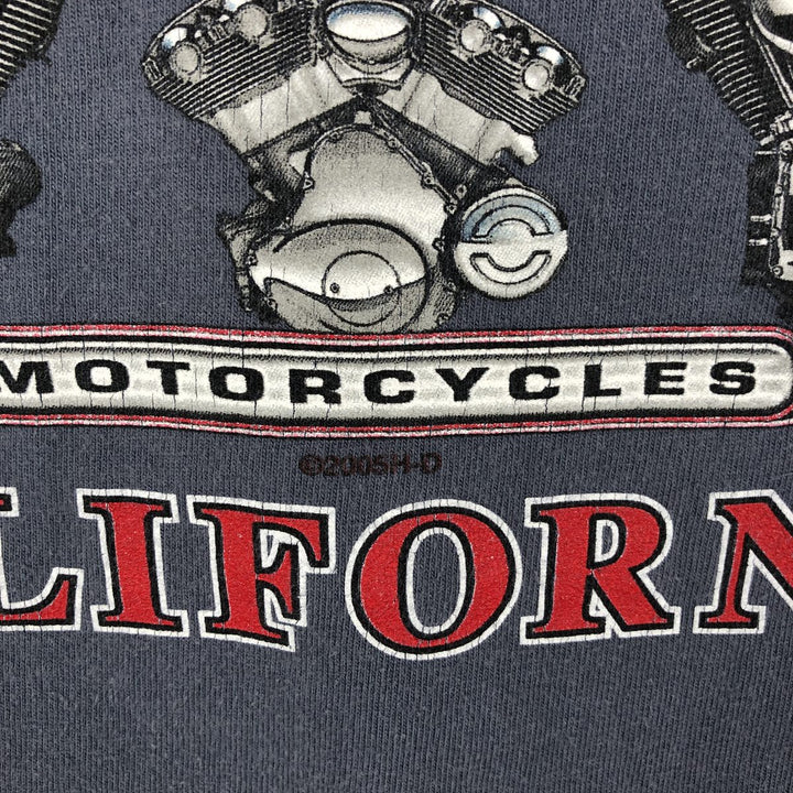 00'S Harley-Davidson Motorcycle Bike T-shirt Men's XXL unclear Blue type light blue Vintage Second Hand