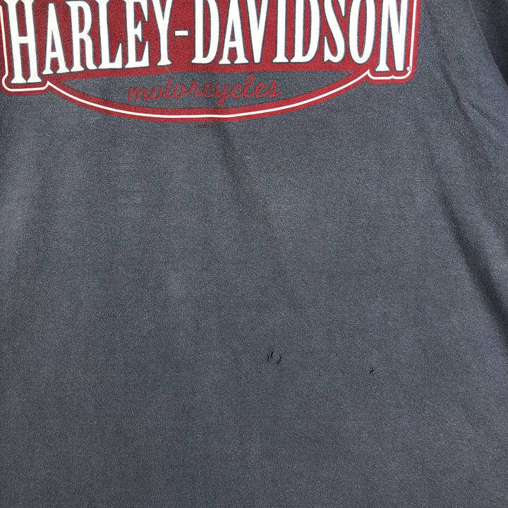 00'S Harley-Davidson Motorcycle Bike T-shirt Men's XXL unclear Blue type light blue Vintage Second Hand