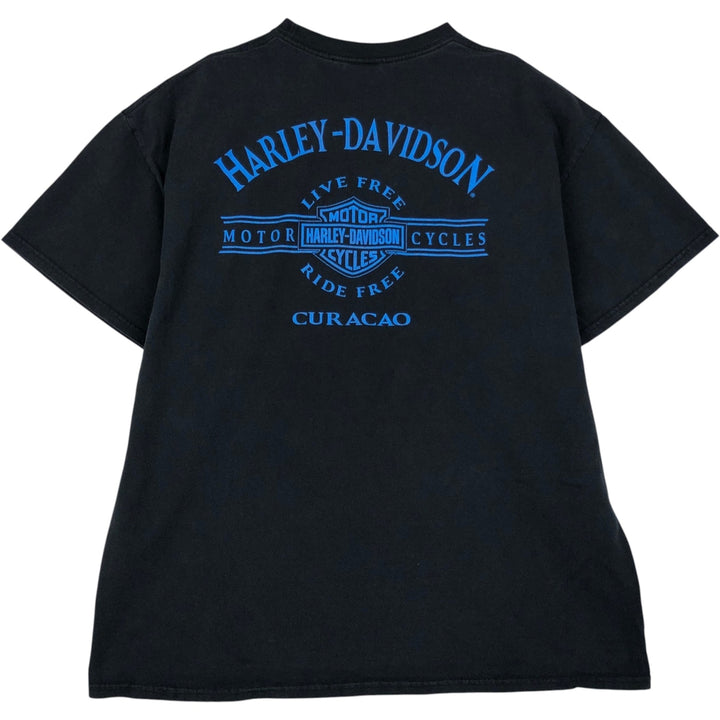 Harley-Davidson Motorcycle Bike T-shirt, Men's XL size cotton black type Vintage Second Hand
