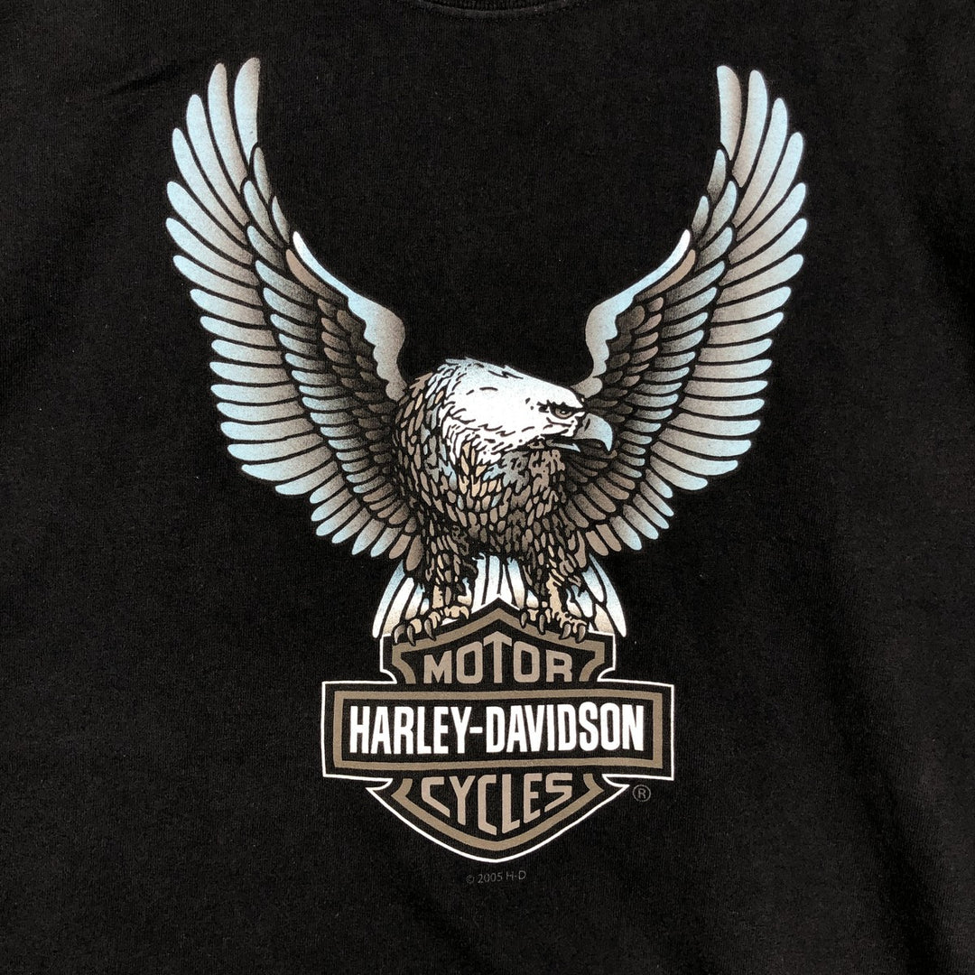 2000'S Harley-Davidson Eagle Pattern Tank Top, Made in USA, Men's Size L (approx.) cotton black type Vintage Second Hand