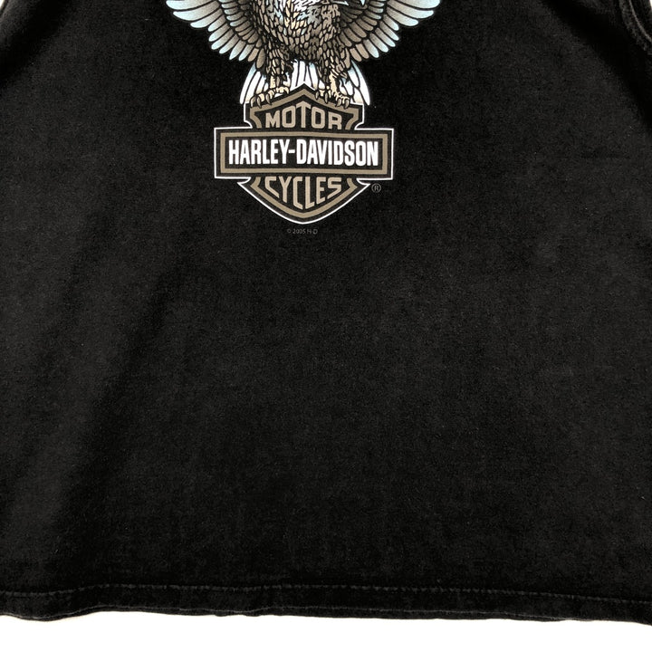 2000'S Harley-Davidson Eagle Pattern Tank Top, Made in USA, Men's Size L (approx.) cotton black type Vintage Second Hand