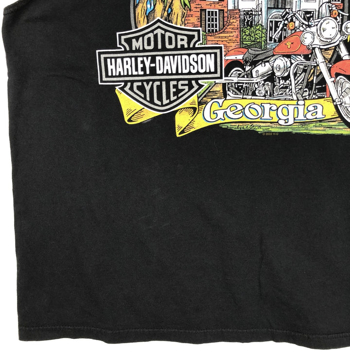 2000'S Harley-Davidson Eagle Pattern Tank Top, Made in USA, Men's Size L (approx.) cotton black type Vintage Second Hand