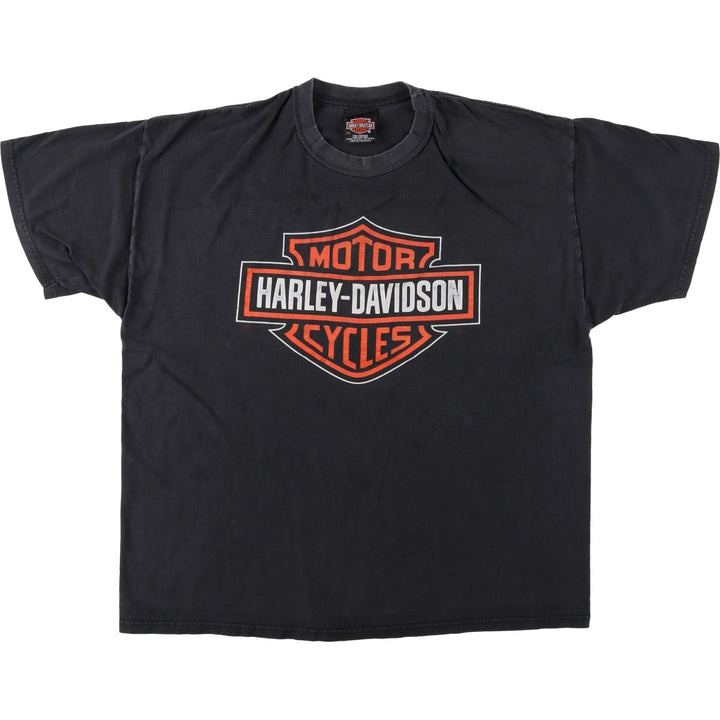 Harley-Davidson Motorcycle Bike T-shirt Made in USA Men's XL cotton black type Vintage Second Hand