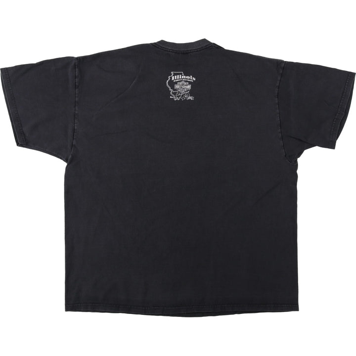 Harley-Davidson Motorcycle Bike T-shirt Made in USA Men's XL cotton black type Vintage Second Hand