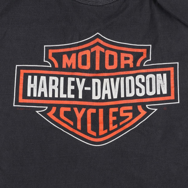 Harley-Davidson Motorcycle Bike T-shirt Made in USA Men's XL cotton black type Vintage Second Hand