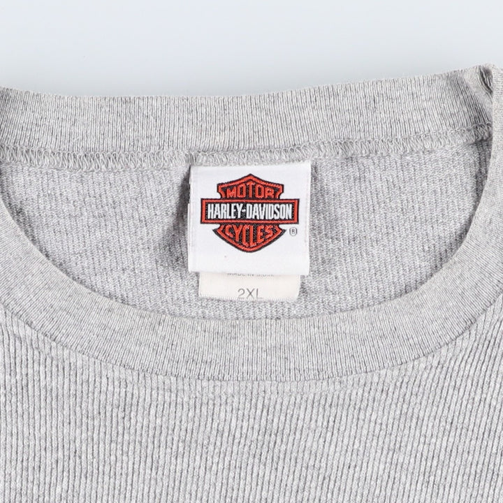 2000'S Harley-Davidson Eagle Pattern Tank Top, Made in USA, Men's XXL equivalent. cotton gray type Vintage Second Hand