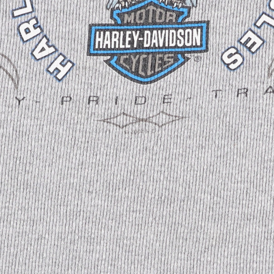 2000'S Harley-Davidson Eagle Pattern Tank Top, Made in USA, Men's XXL equivalent. cotton gray type Vintage Second Hand