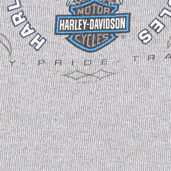 2000'S Harley-Davidson Eagle Pattern Tank Top, Made in USA, Men's XXL equivalent. cotton gray type Vintage Second Hand
