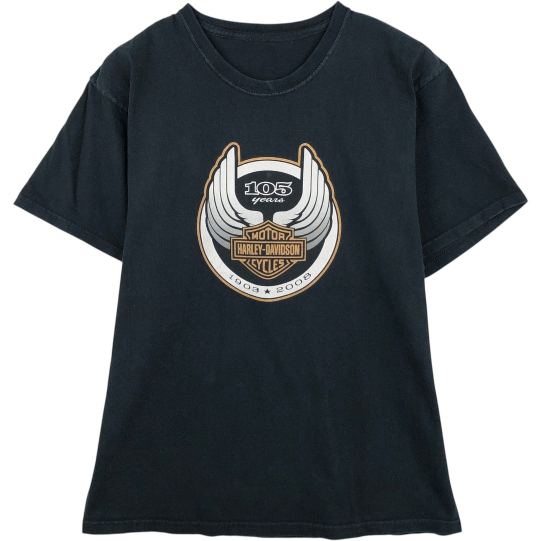 Harley-Davidson Motorcycle Bike T-shirt, Men's Medium unclear black type Vintage Second Hand