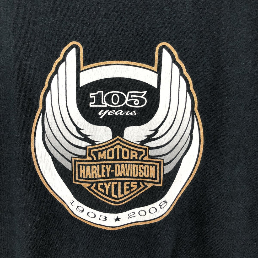 Harley-Davidson Motorcycle Bike T-shirt, Men's Medium unclear black type Vintage Second Hand