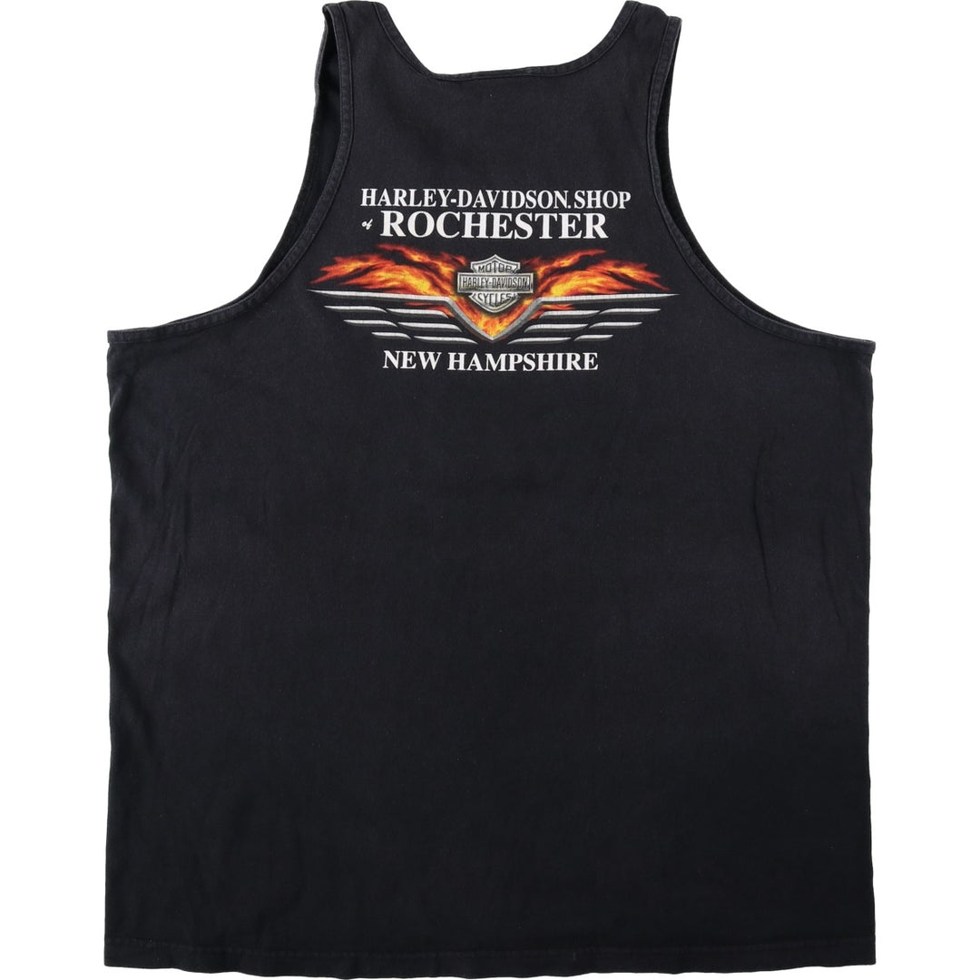 2000'S Harley-Davidson Snake Pattern Python Tank Top, Men's XXL (approx.) cotton black type Vintage Second Hand