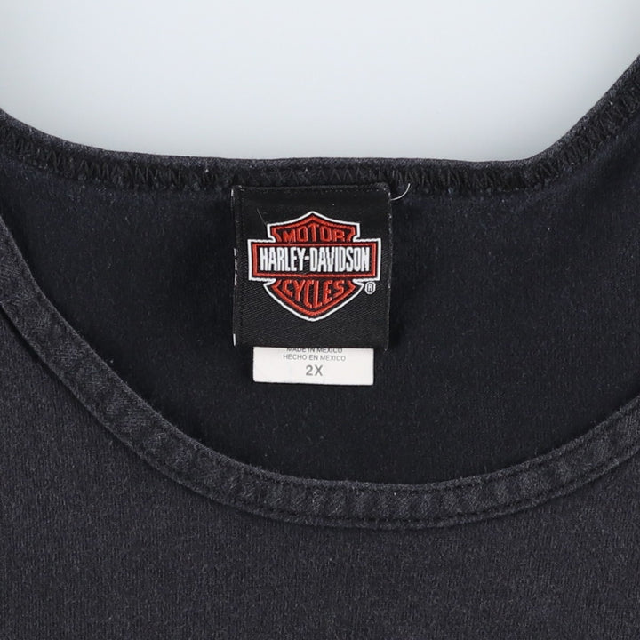 2000'S Harley-Davidson Snake Pattern Python Tank Top, Men's XXL (approx.) cotton black type Vintage Second Hand