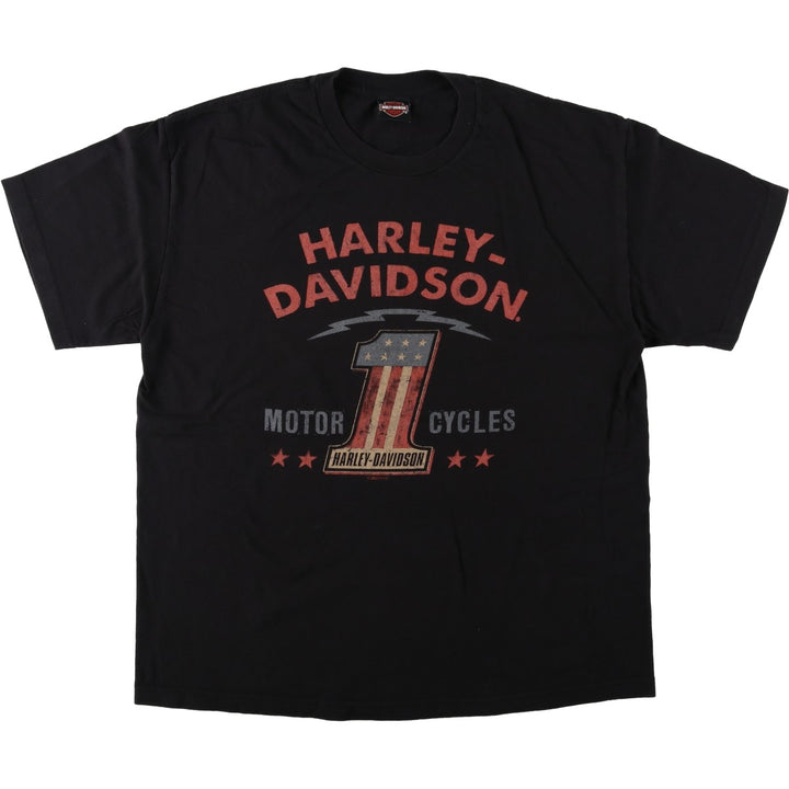Harley-Davidson Stars and Stripes Motorcycle T-Shirt, Men's Size XL unclear black type Vintage Second Hand