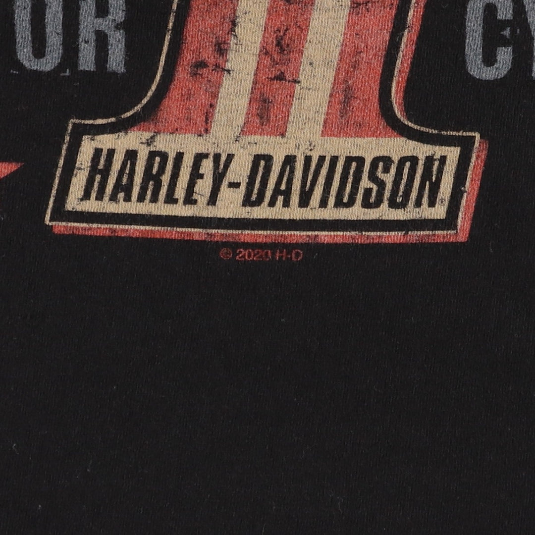 Harley-Davidson Stars and Stripes Motorcycle T-Shirt, Men's Size XL unclear black type Vintage Second Hand